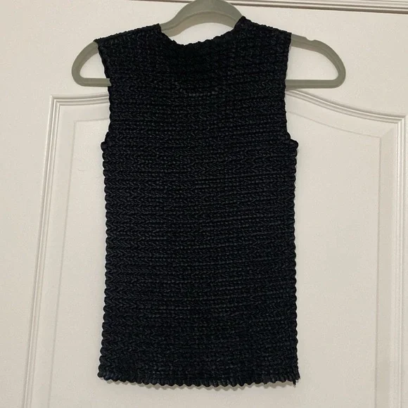 Vintage Black Scrunch Top sz S - Picture 5 of 6